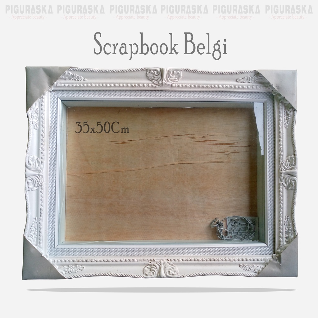 Scrapbook Belgi 30X40Cm - 35x50Cm / Pigura Mahar Belgi Hiasan Mahar Seserahan Maskawin Pengantin