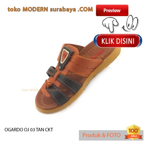 OGARDO OJ 03 TAN CKT sendal anak jepit casual flip flop sol empuk