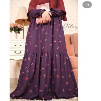 DITSY PRELOVED CHERRY INK PURPLE NIGHTGOWN SIZE S EDISI SEPTEMBER