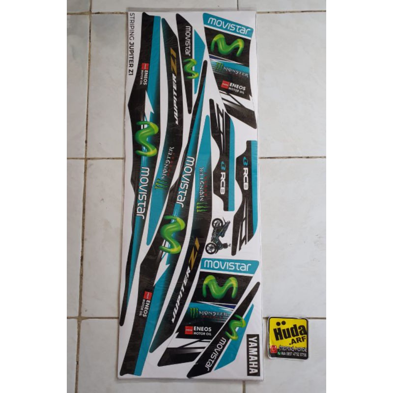 stripping sticker lis motor variasi Yamaha Jupiter z1 Jupiter z1 movistar Jupiter z1 motif movistar