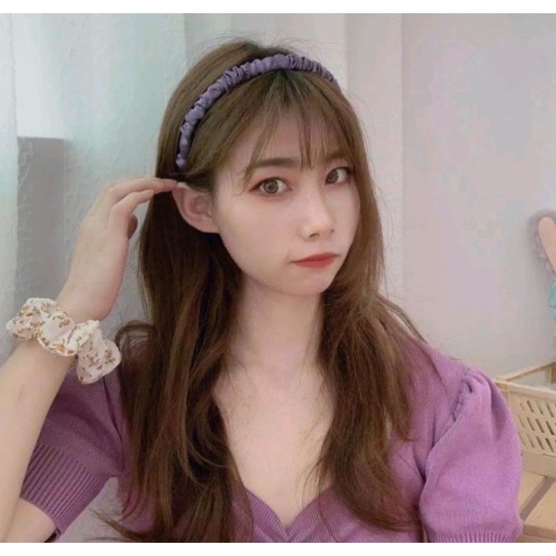 Bando Scrunchie Satin Style Korea Anti Patah