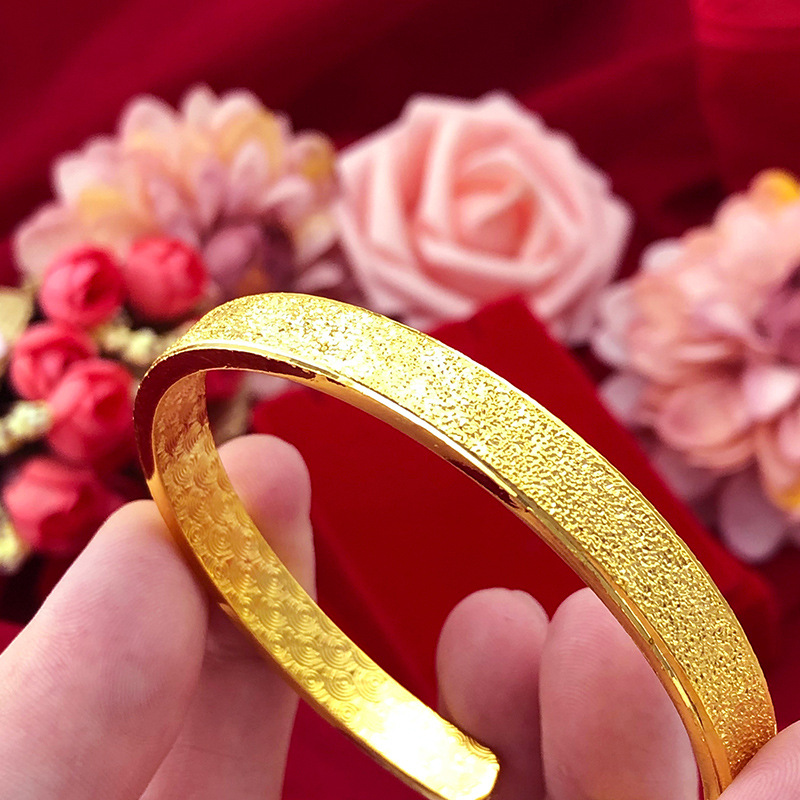 Gelang Tangan Lapis Emas Asli Kadar 375 Model Terbuka Adjustable Untuk Wanita