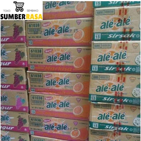 Ale Ale 190 ml 1 Dus Jeruk / Markisa / Stoberi / Sirsak / Jambu
