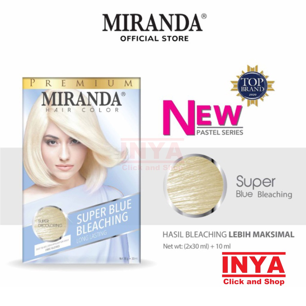 MIRANDA SUPER BLUE BLEACHING - SUPER DECOLORING 30gr+30ml - Pewarna Rambut