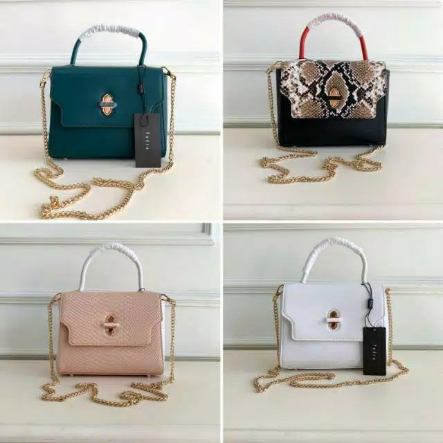 Tas Pedro Snake-Effect Mini Top Handle Bag