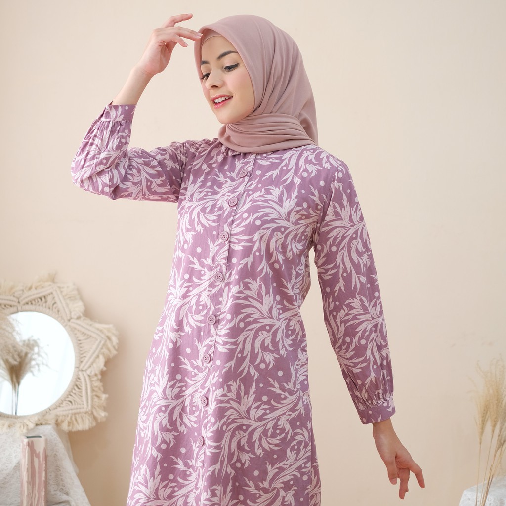 RILLEY GAMIS FORMAL BERKERAH SULUR SERIES DRESS KATUN PEREMPUAN/ GAMIS MUSLIM/ DRESS/64 BEDA