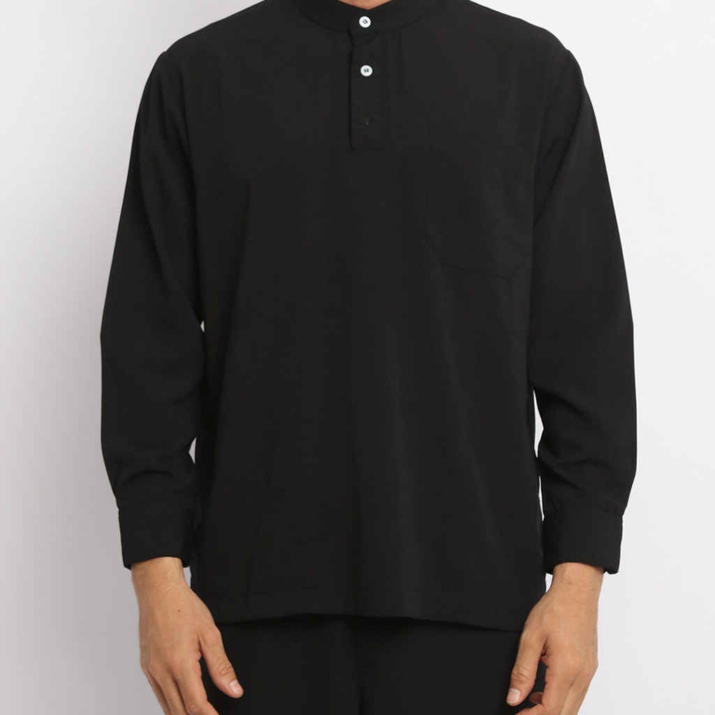 Baju Jaga MLS - BLACK Scrubs on Call Flowy Lengan Panjang