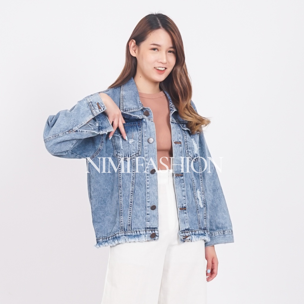 Jaket Jeans Wanita Oversize / Jaket Denim Wanita