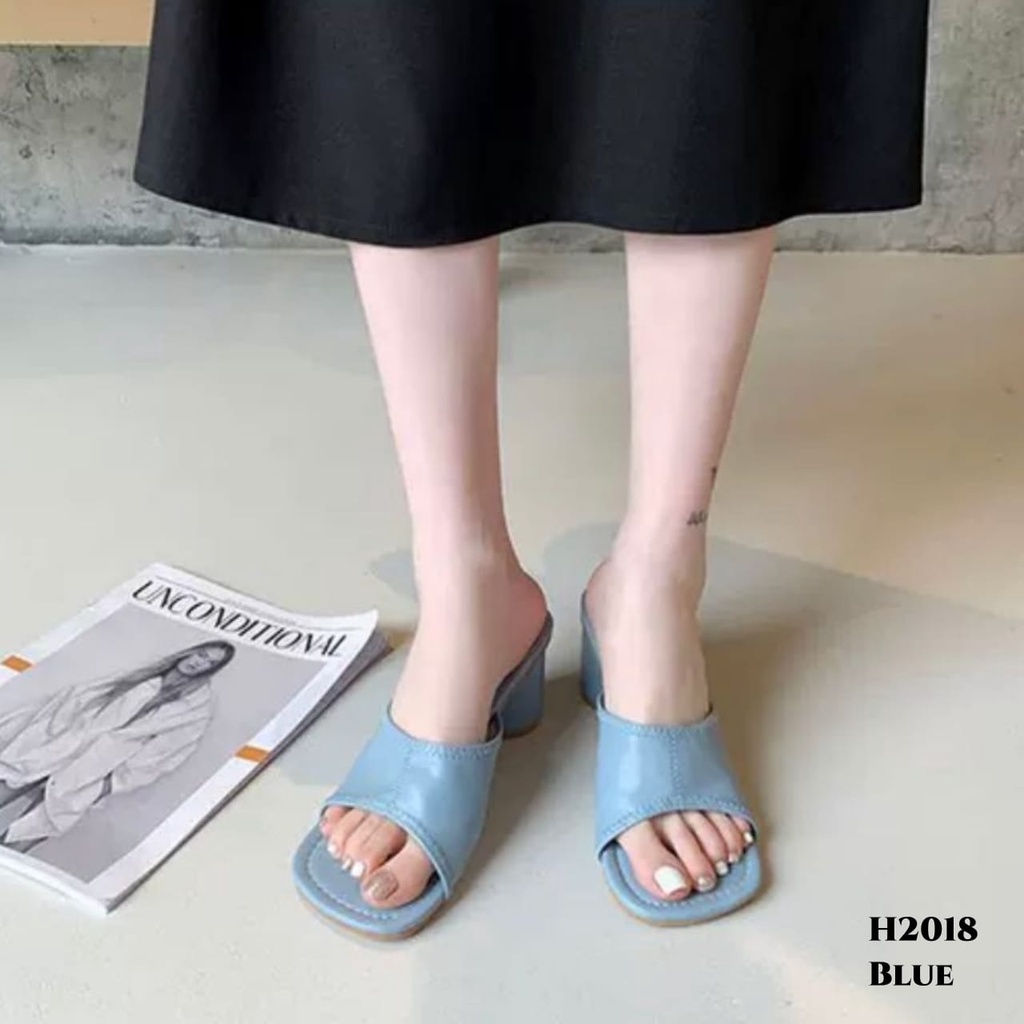 RESTOCK WYN HIGH HEELS SELOP FASHION KOREA H2018