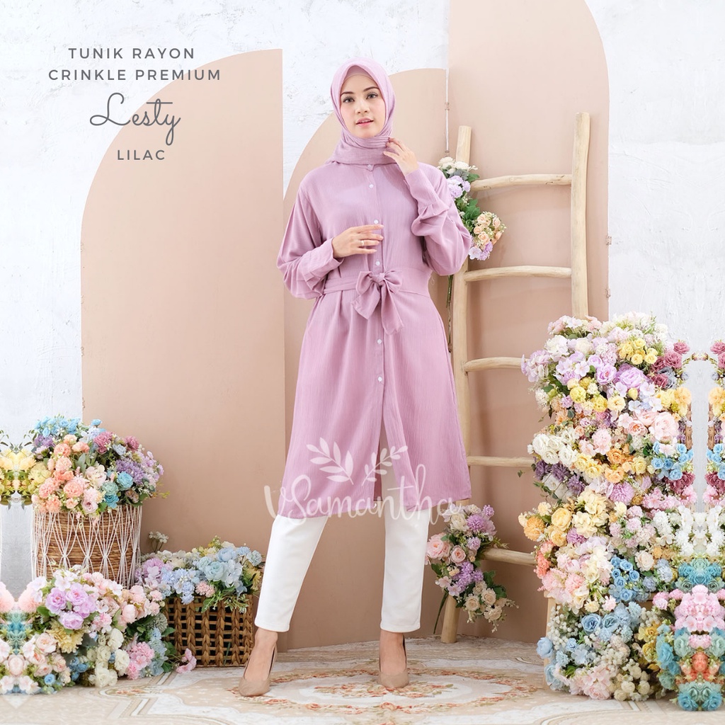 Tunik Rayon Crinkle Premium Lesty