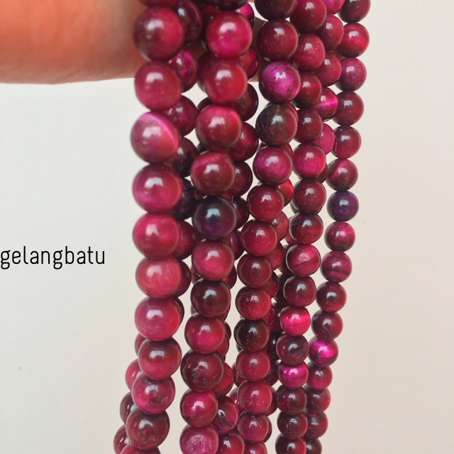 bahan gelang batu kalung red tiger eye premium grade 10mm bongkah