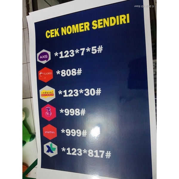 

Cetak poster A3 infomasi cek nomor all provider