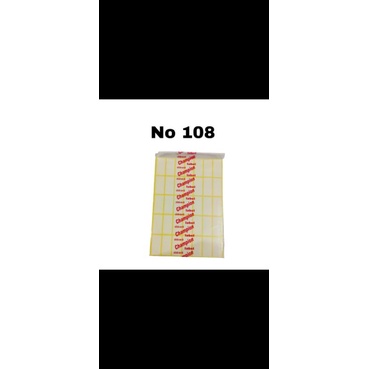 Stiker Label Terlengkap No 99/ No 103/ No 108/ No 112/ No 121/ No 123