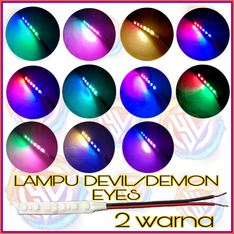 Lampu eye demon Led devil eyes 6 titik 2 warna grade A Vario Beat Nmax Aerox Scoopy Pcx