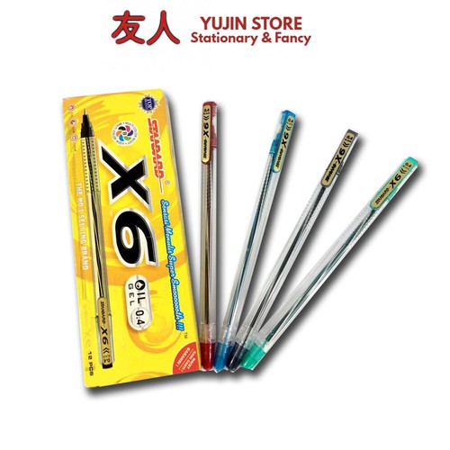 

12 pcs Pulpen Standard X6 0,4mm