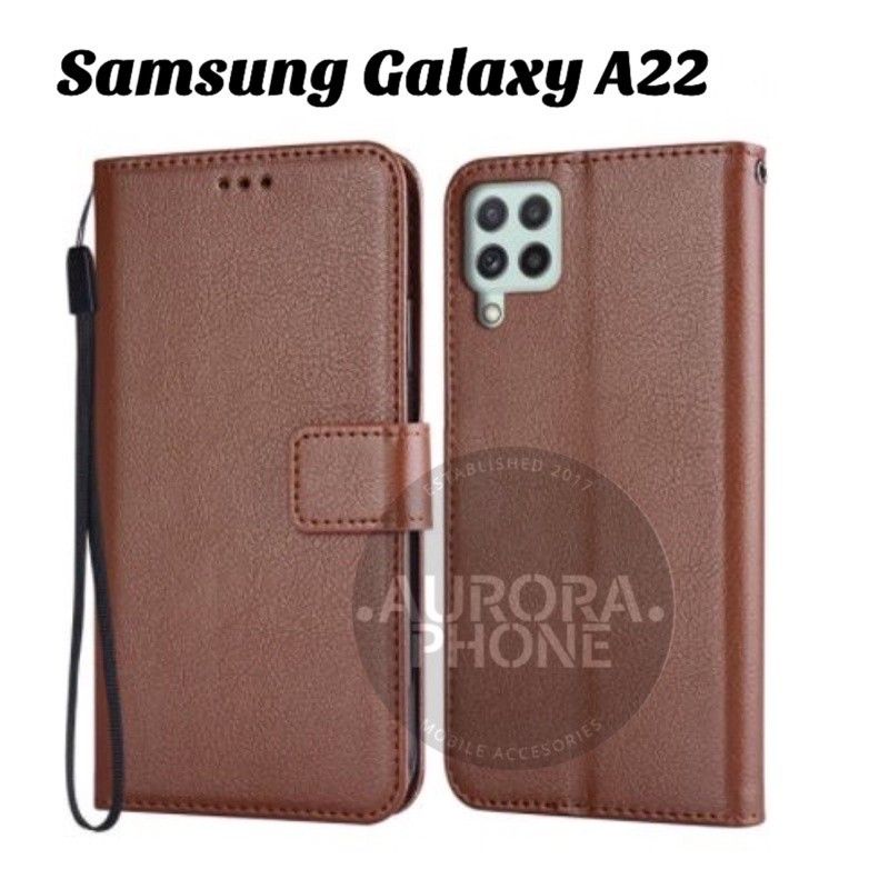 Samsung A22 4G / M22 / M32 Flip Case Dompet Wallet / Samsung Galaxy A22 4G Case Dompet Kulit / Flip 