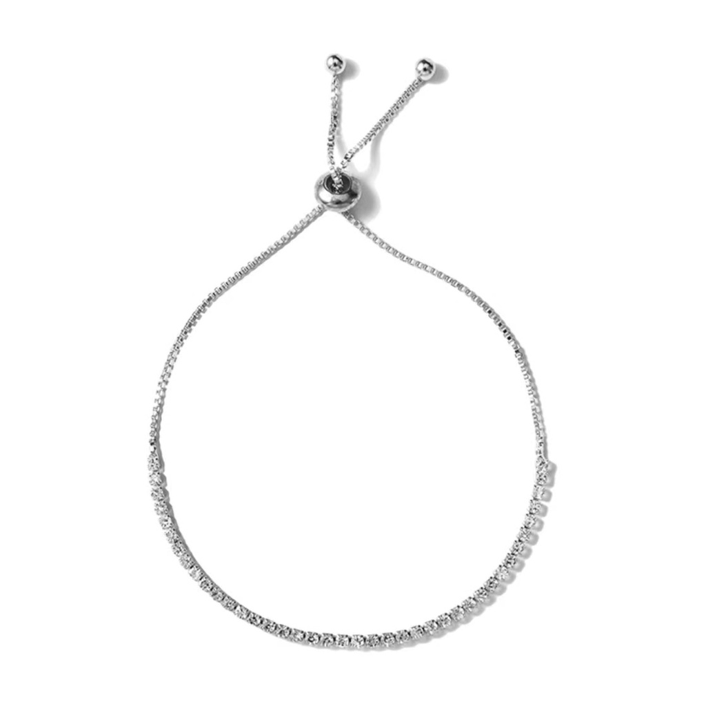 Gelang Serut Adjustable Wanita Imitasi Korea Fashion Berlian Imitasi Import-SP-13 #3