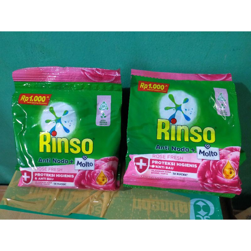 Rinso+Molto Rose Fresh Bubuk 1 dus  126 x 40g(sachet)