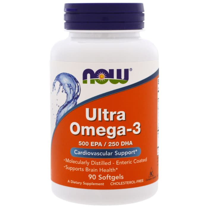 Now Foods Food Ultra Omega-3 500 EPA / 250 DHA 90 Softgel / Obat Jantung / Now Omega3 Omega 3