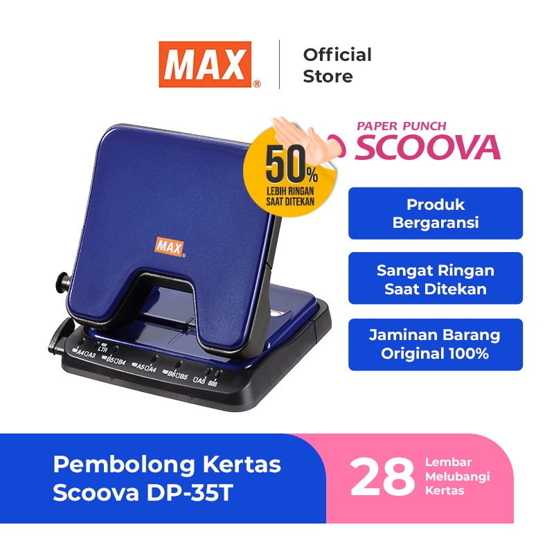 

MAX Pembolong Kertas(35 kertas) - DP 35T (Hole Punch)