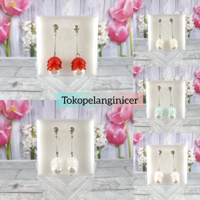 Anting fashion wanita kekinian manik mutiara terbaru tokopelanginicer