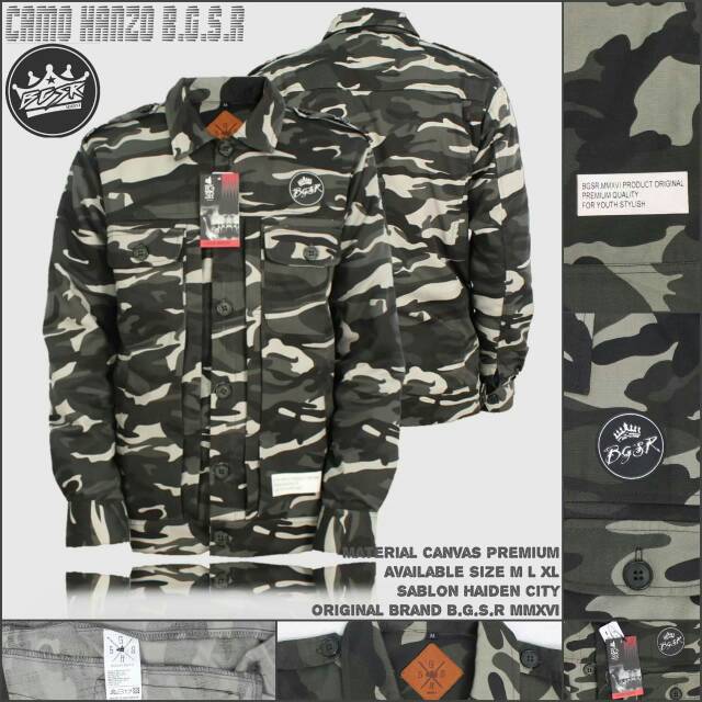 BGSR Jaket Parka Camo Hanzo / Jaket Militer / Jaket Parka Army