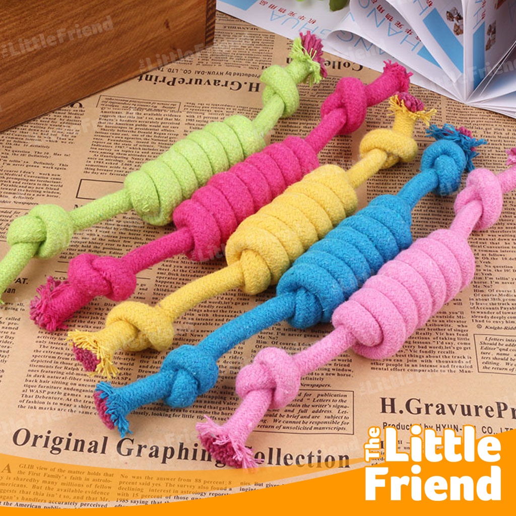 Mainan Gigitan Anjing TALI TAMBANG LILIT PANJANG Cotton Rope Dog Toy