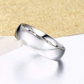 Cincin Titanium Stainless Stell SILVER Polos Anti Karat