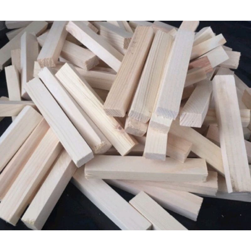 termurah ukuran 1.5 x 1.5 x 17cm stick jati belanda/potongan kayu jati belanda