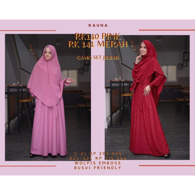 Gamis set Jilbab Rauna
