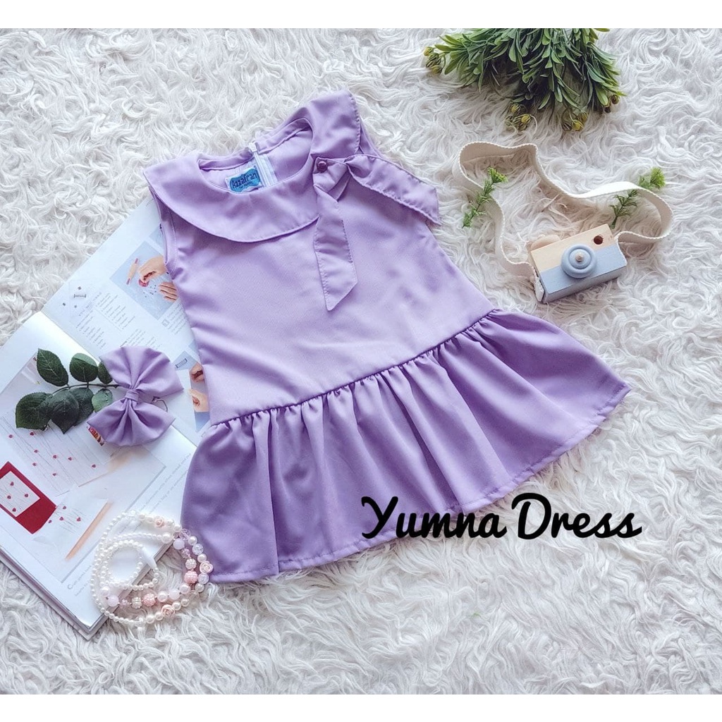 DREES MODEL YUMNA TERBARU/DRESS ANAK DAN DEWASA KEKINIAN/DRESS MINI MURAH/DRESS CANTIK WARNA LILAC
