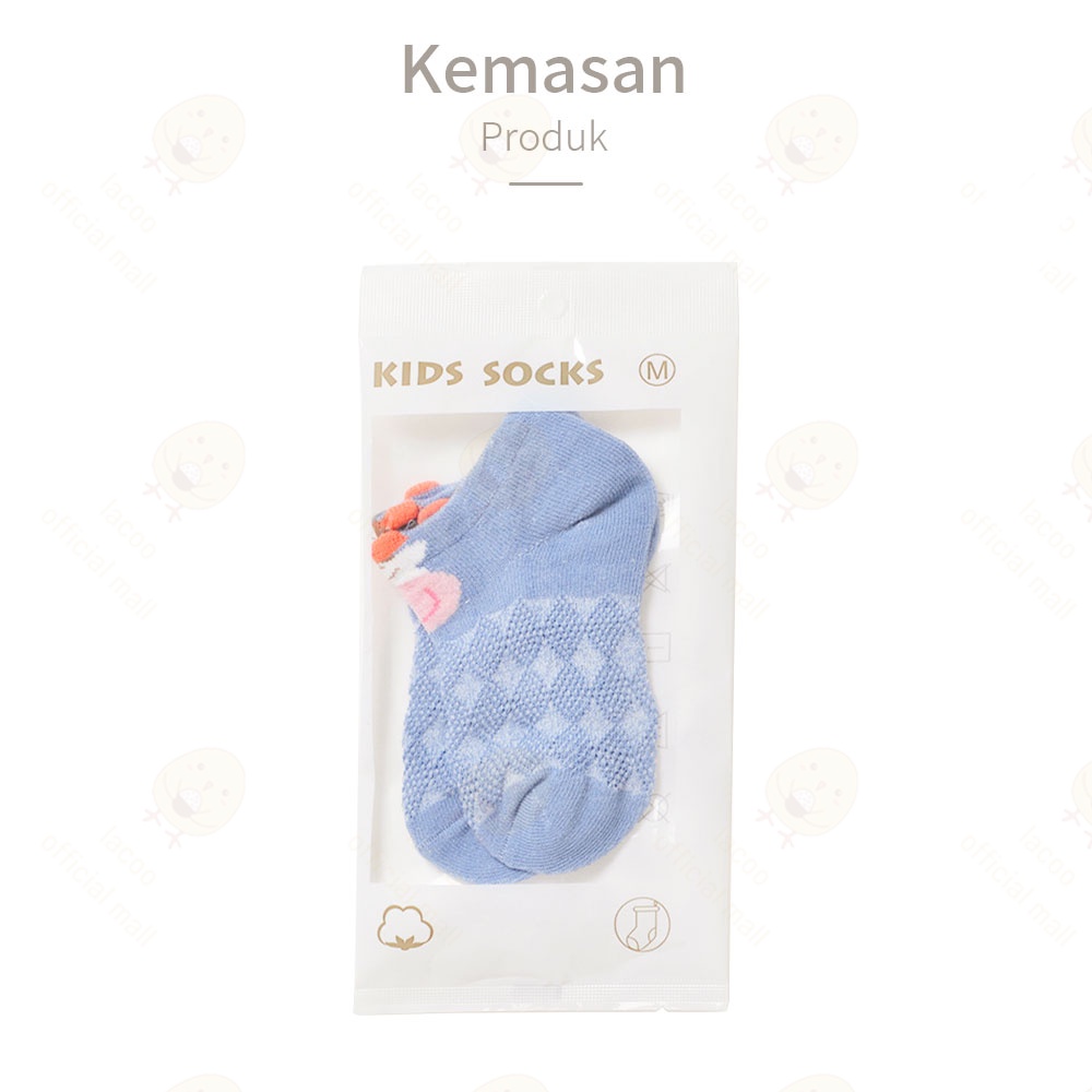 Lacoo Kaos kaki bayi anti slip Kaus kaki anak motif hewan untuk 0-3 Tahun