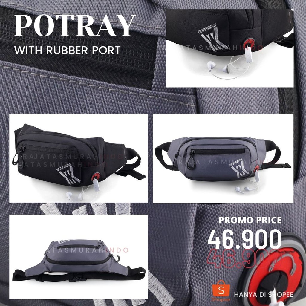 PARADE WAISTBAG - BIG PROMO WAISTBAG PRIA PALING LARIS WITH RUBBER PORT - DISKON