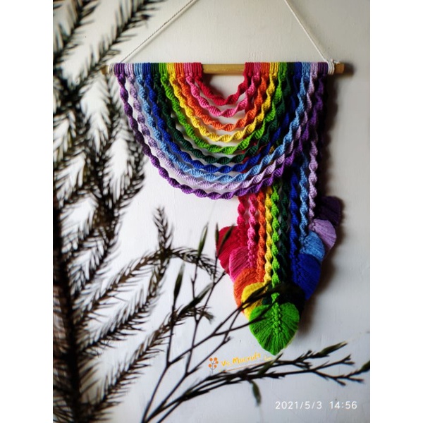 Macrame Leave Rainbow || Macrame Pelangi || Macrame daun