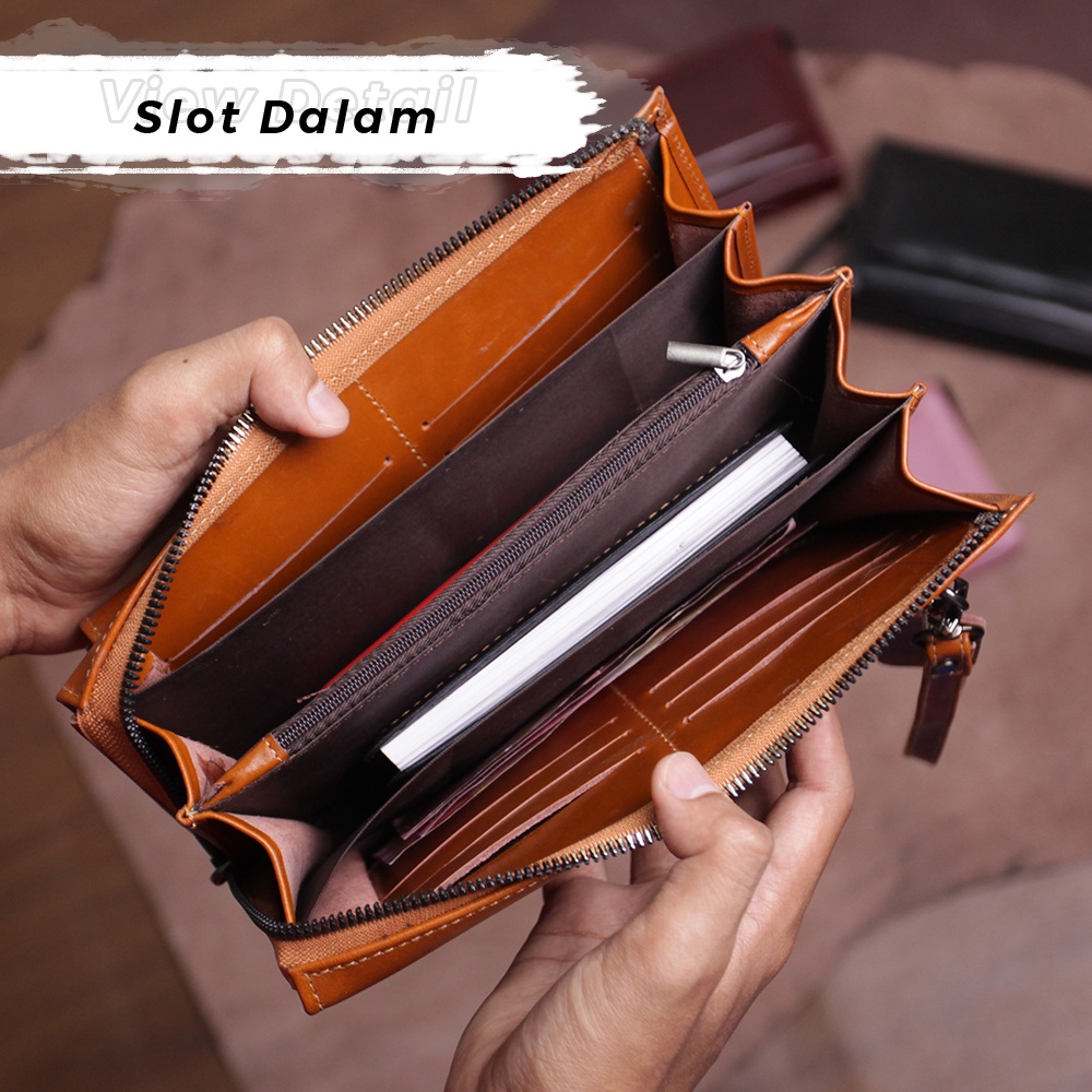 Dompet Kulit Wanita Dompet Kartu Pria Wanita Lipat Kulit Sapi Asli Original AH01 MARETHA WALLET Dompet Wanita Kulit Sapi Asli ALICE LEATHER AH01 KUALITAS TERJAMIN MEMUASKAN