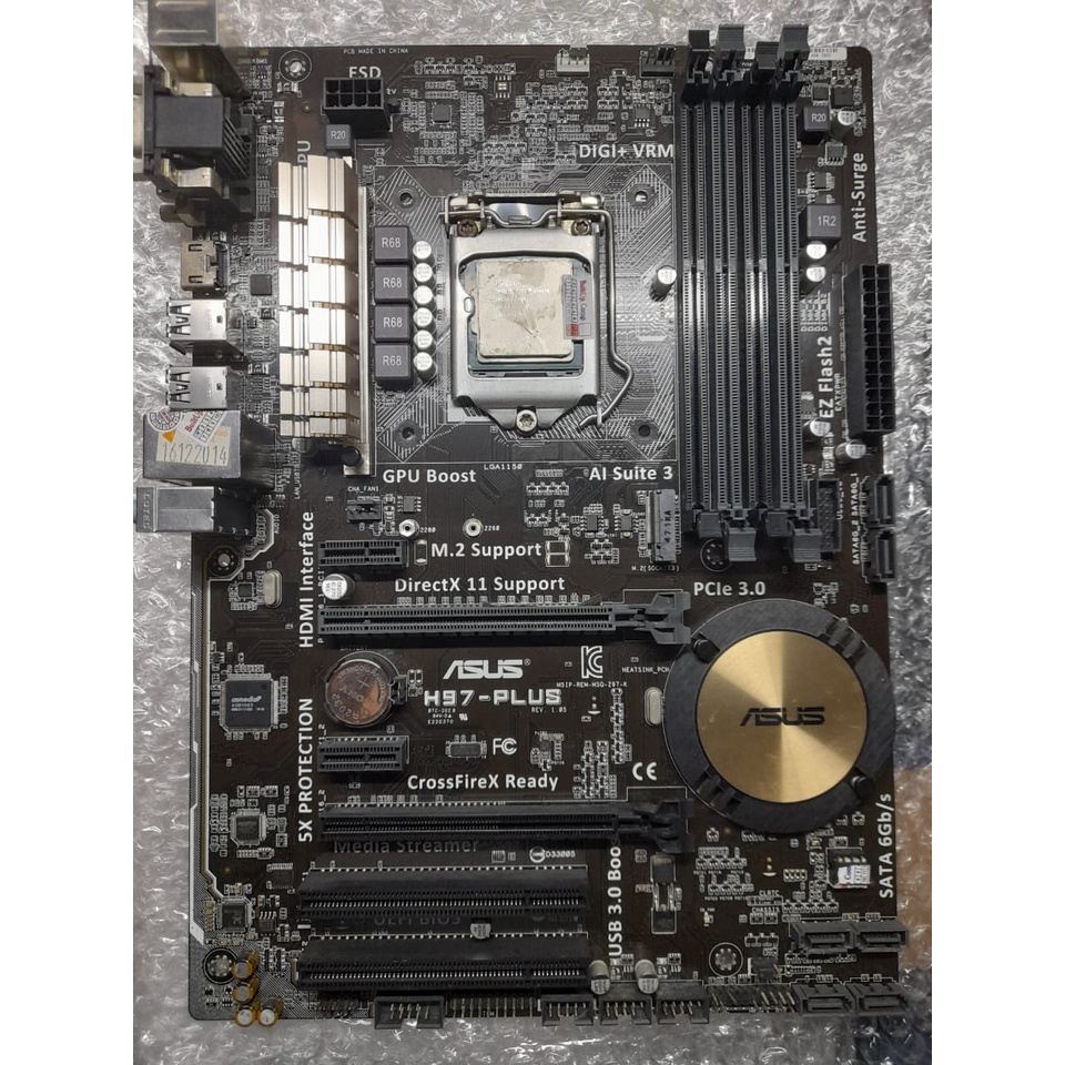 Motherboard Asus H97 Plus + Processor core i5 4570