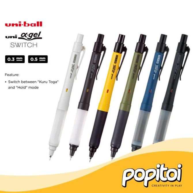 

,,,,,,,] UNI Kuru Toga Alpha Gel SWITCH Mechanical Pencil 0.3 0.5 mm Pensil