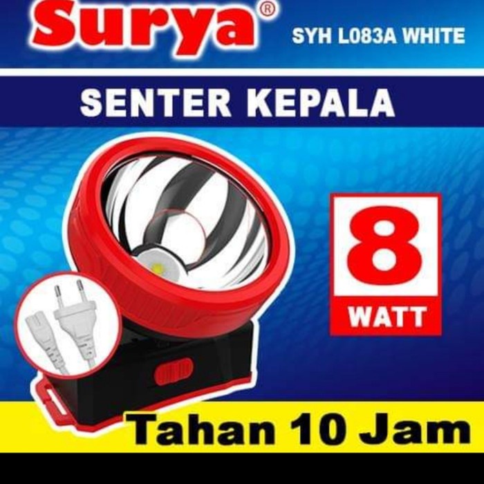 SURYA SYH 083A - Senter Kepala 8 Watt / Lampu Hiking