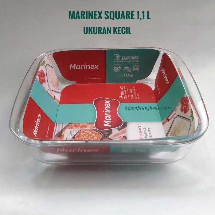 Loyang Kaca - Loyang Kaca Marinex 1,1 L / Pyrex Pinggan Kecil Tahan Panas Wadah Saji