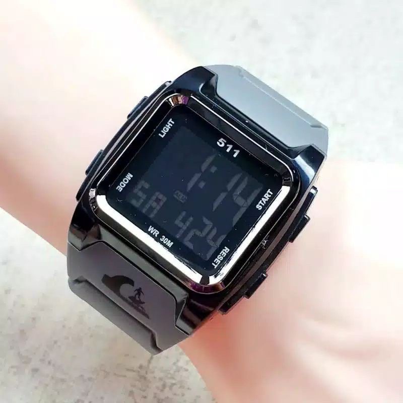 JAM TANGAN PRIA KEREN TERBARU 2021 ANTI AIR QUIKSILVER DRONE DIGITAL RUBBER QS-DRONE-QS 35 Tali Abu