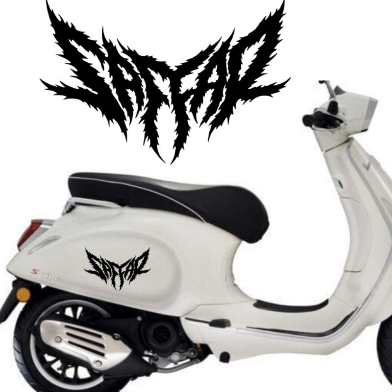 Stiker Vespa Cutting  Stiker Metal Saffar 20x28