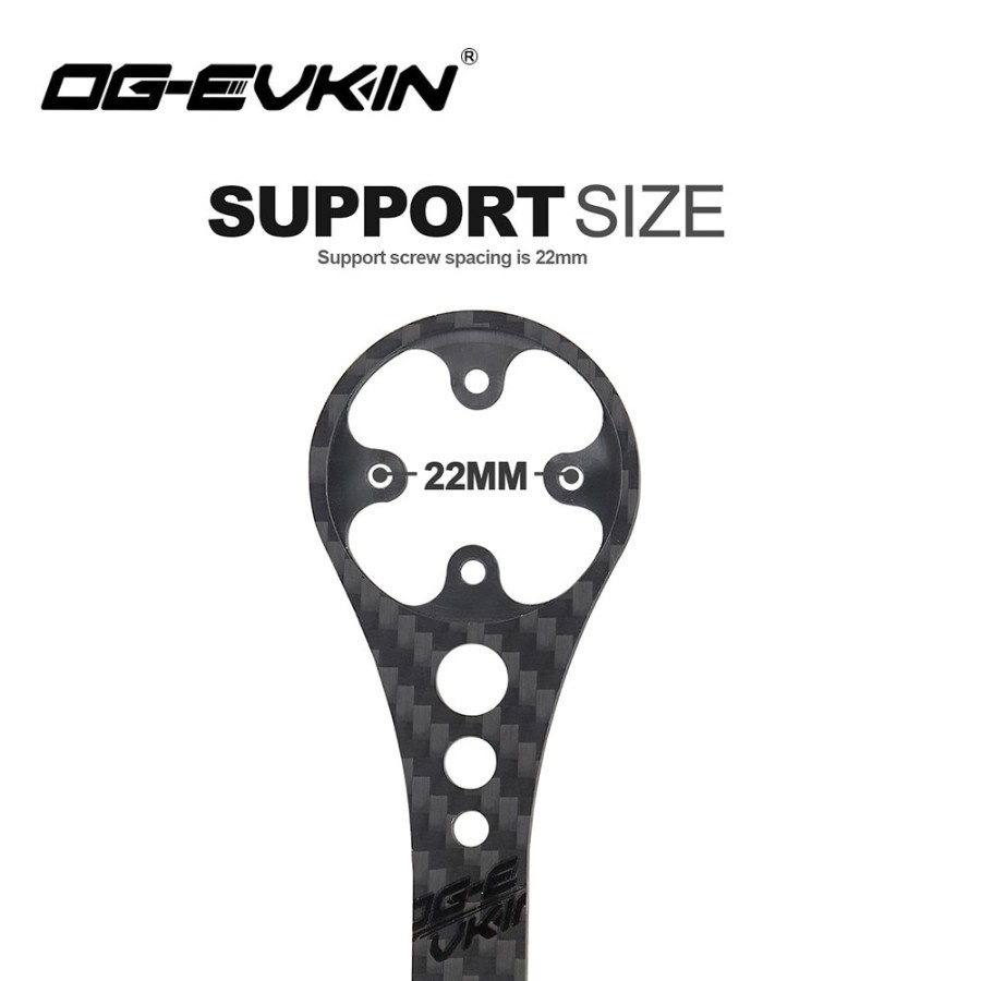 OG-EVKIN Carbon braket Mount Garmin Bryton Wahoo cylocomp GPS lampu