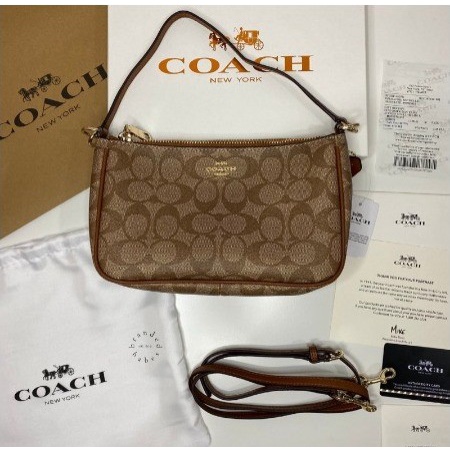 Tas slempang wanita SALE Handle Pouch Coach SUPER QUALITY coffee Sling bag Keren Terbaru Slingbag  F