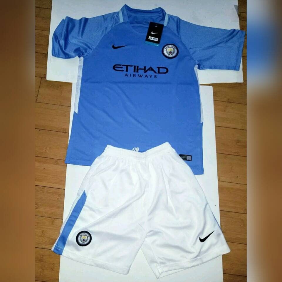 PREMIUM Jersey Kids Baju Bola Setelan Anak Manchester City 2017 2018 Grade Ori PALING MURAH