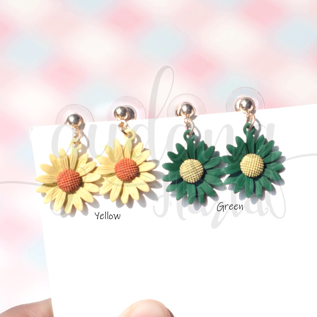 Anting Stud Simple Summer Flower Anting Bunga Lucu Unik 2 Warna Earrings GH 203798