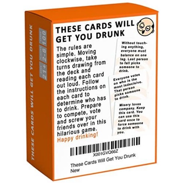 These Cards Will Get You Drunk Too - Orange - Game Cards