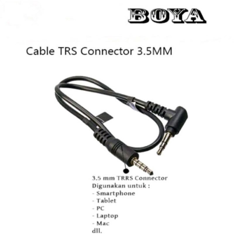 Boya BY-MM1 / Costa MS-1 / Rode Video Micro  Kabel Converter Mic Ke Smartphone TRS To TRRS Untuk Pen