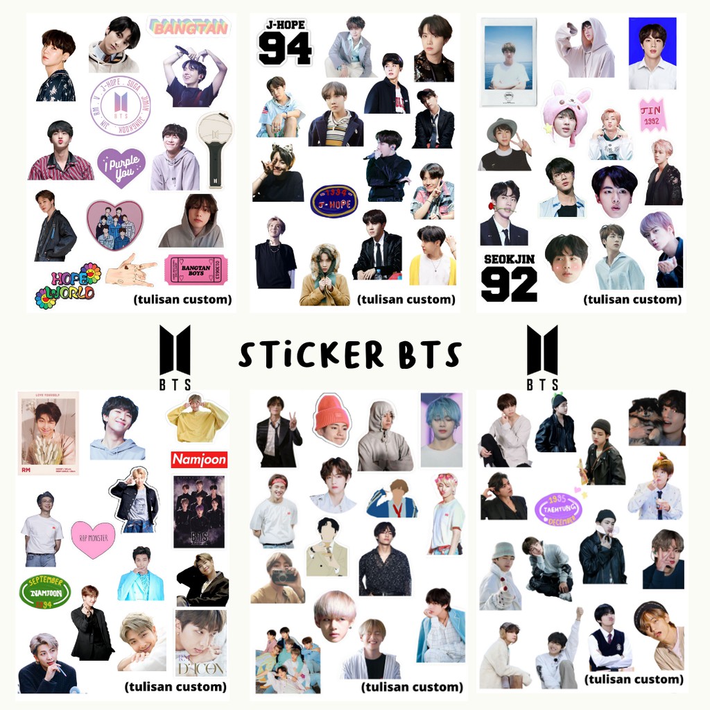 STICKER BTS WATERPROOF TERMURAH | GRATIS CUSTOM NAMA