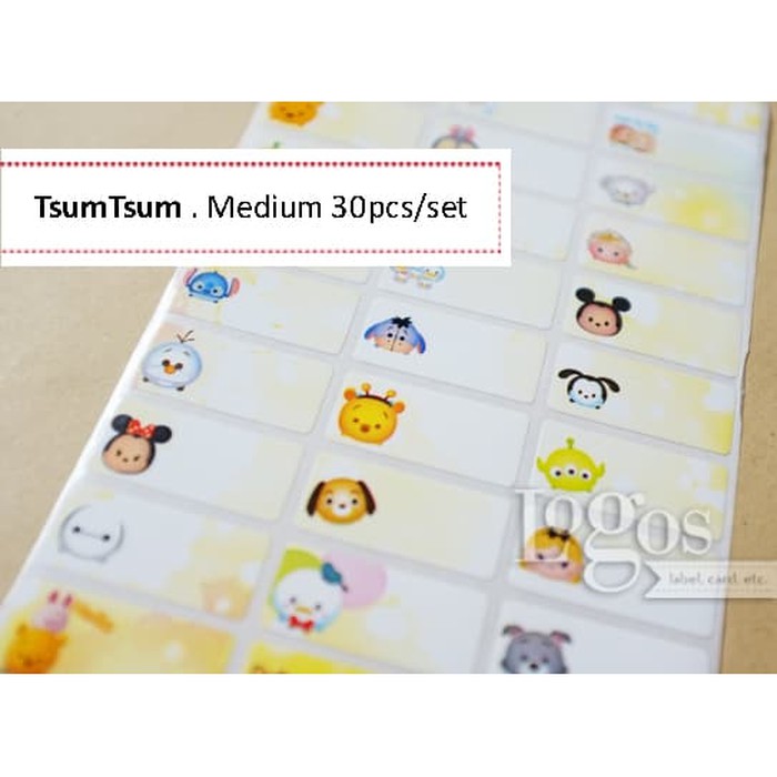 

HNVHH843 Tsum Tsum Disney. MEDIUM Name Label. Stiker cute apps Line