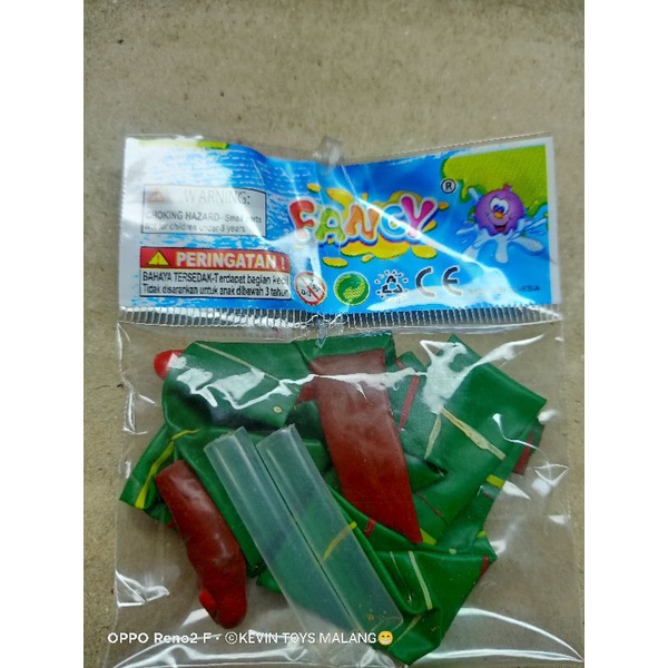 MD 2003 BALON ROKET ISI 2PCS / MAINAN BALON TIUP BENTUK KACANG PANJANG / MAINAN TIUP